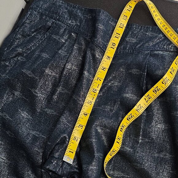 Free People Womens Metallic Sparkle Linen Blend Pull On Pants, Blue,Size M - Picture 4 of 8